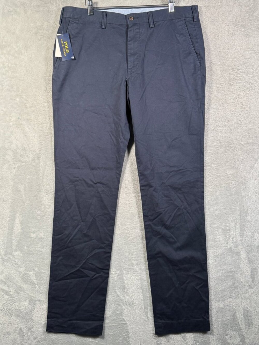 Polo Ralph Lauren Pants Mens 36x34 Navy Blue Stretch Slim Fit Chinos Ink $125